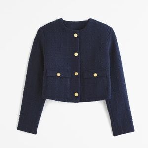 Abercrombie Collarless Tweed Jacket, size medium